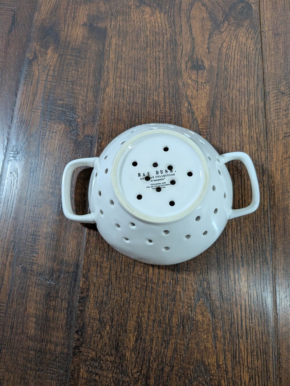 Rae Dunn Artisan Collection FRESH Small/Mini Ceramic Colander / Strainer - Picture 3 of 4